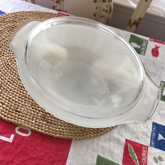 ANCHOR HOCKING OVAL BAKING DISH LID VINTAGE SPICE - Picture 3 of 15